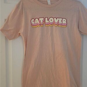 Cat Lover Pink Graphic Tee